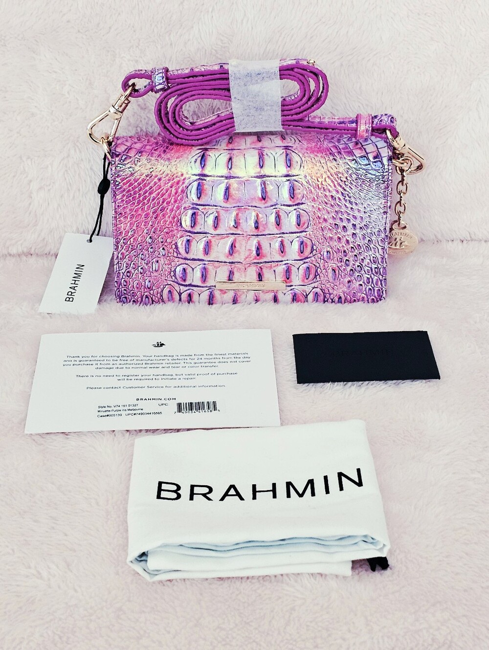 NWT Brahmin PURPLE IRIS Minuette